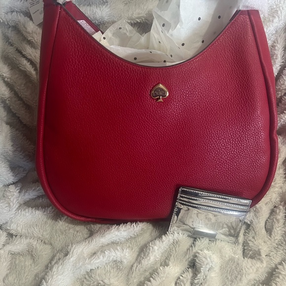 Kate Spade Kayla Red Leather Shoulder Bag - Picture 3 of 7